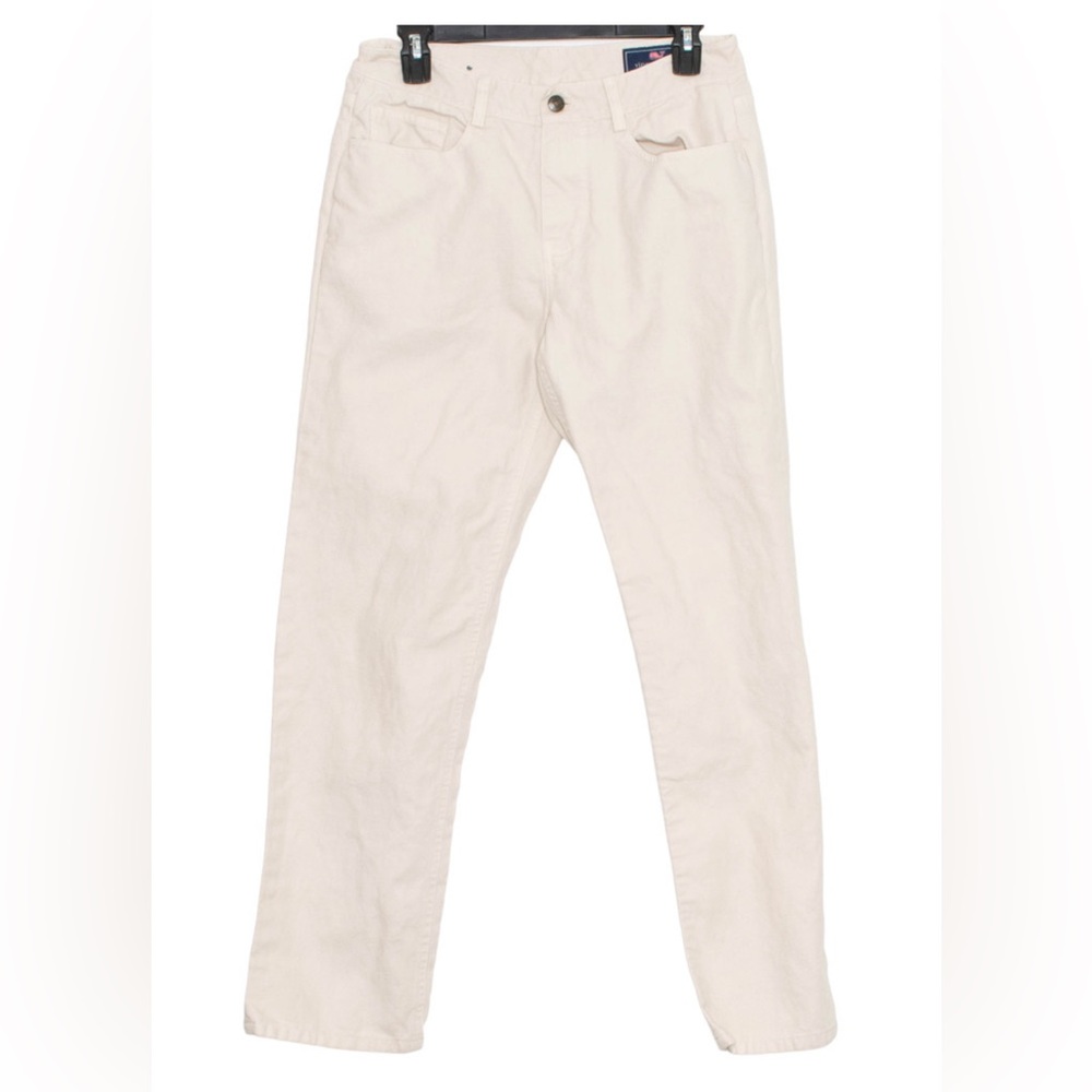 Vineyard Vines Mens Pants Linen Blend 5 Pocket Pant Ivory 30 DI